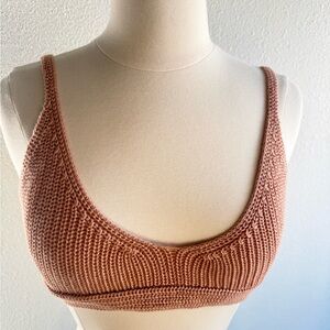 Miss Lola Tan Knit Bra Intimates